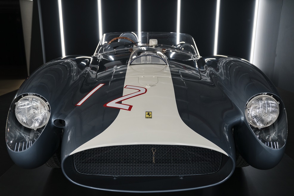 the award goes to the 1958 ferrari 335 s spyder, coachwork by scaglietti